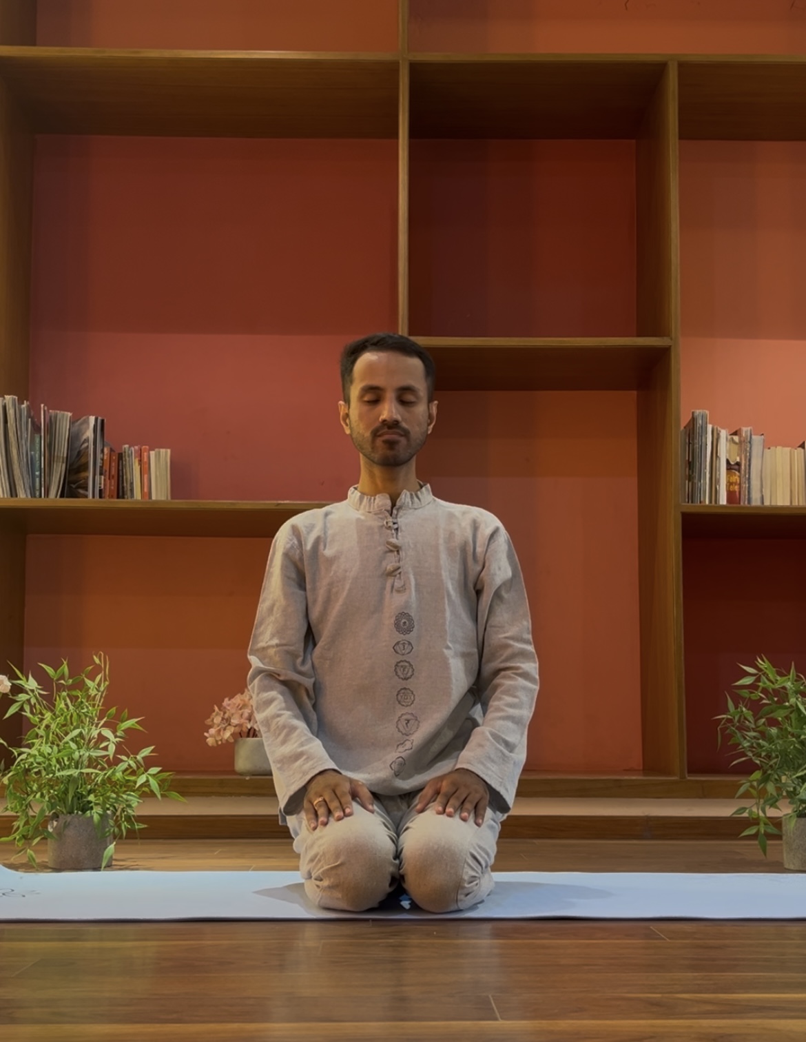 Aman in seated meditation