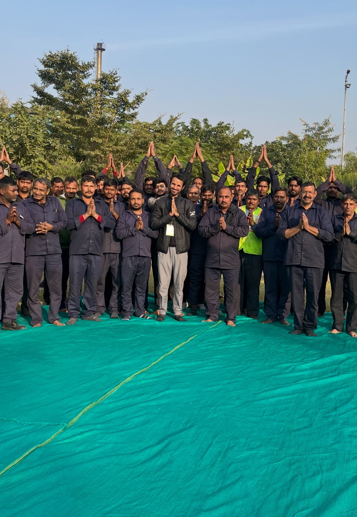 Group yoga session